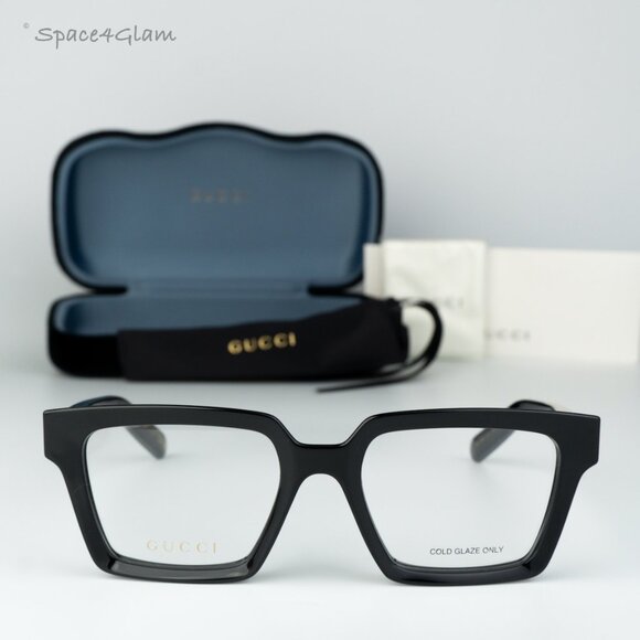 BRAND NEW Gucci GG1725O 001 Black Unisex Square Eyeglasses GG 1725O - Picture 3 of 7